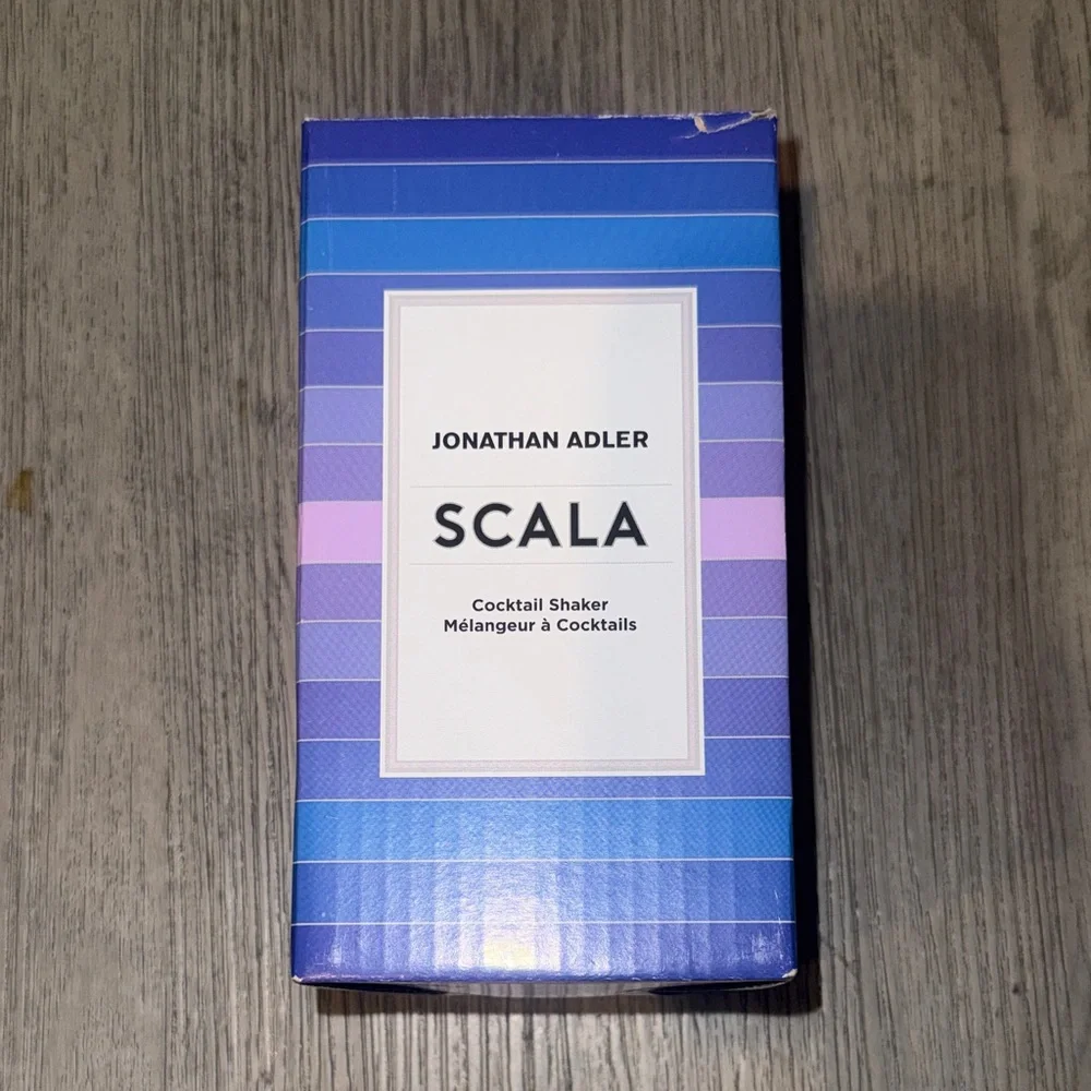 Jonathan Adler SCALA Box - Blue, Purple & Pink Stripes